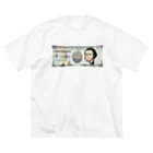 radio-bankのあなたも暗号資産資産を持とう!坂本龍馬バージョン ビッグシルエットTシャツ