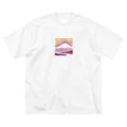 pirapiraのまうんとふじ ビッグシルエットTシャツ