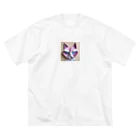 Kitabaの折り紙アニマル・ワシ猫ですねん！ ビッグシルエットTシャツ