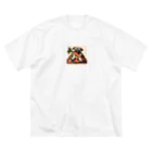 sa_ttyonnのにんじんを持つ パグ ビッグシルエットTシャツ