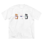 リキの3色柴犬 ビッグシルエットTシャツ