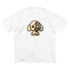 Mine-1のかわいいトイプードルグッズ　ゾンビ化 ビッグシルエットTシャツ