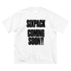 おもしろいTシャツ屋さんのSIXPACK COMINGSOON シックスパック カミングスーン 筋トレ ビッグシルエットTシャツ
