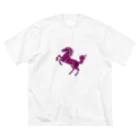 mumusの馬　sequinspink ビッグシルエットTシャツ