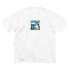 ピヨっこのサングラス犬　【銀次郎】 Big T-Shirt