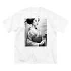 wawomotsuのJapanese Courtesan Bloom Tee ”Geisha” ビッグシルエットTシャツ