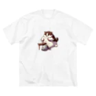 にゃんたれの怒っている太った猫 Big T-Shirt