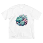 わんにゃんsucculentの多肉植物のイラスト Big T-Shirt