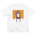 青年Cの三つ編みのあの子 ビッグシルエットTシャツ