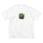 green artist のプランツパラダイスグリーンアガベ ビッグシルエットTシャツ