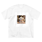 MESAMESAの可愛い子犬 ビッグシルエットTシャツ