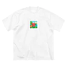 Flower Twinkleの太陽光とハイビスカス ビッグシルエットTシャツ