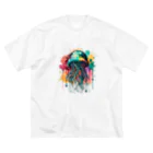 Moodifyのサイバーパンククラゲ　ミズクラゲ　水彩画スプラッシュ Big T-Shirt