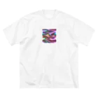 Kumamanのオーロラシルク ビッグシルエットTシャツ