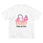 bravoadのタコ & 猫 ビッグシルエットTシャツ