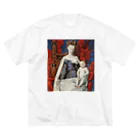 世界美術商店の聖母子と天使たち / Virgin and Child Surrounded by Angels ビッグシルエットTシャツ