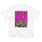 catsdogssweetのCATS are LOVE ビッグシルエットTシャツ