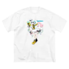 ドット絵どうぞの8colors. pure white ビッグシルエットTシャツ