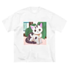 FortuneRiserのふわにゃんこ ビッグシルエットTシャツ