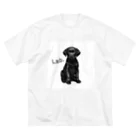 Labradorの黒Lab.グッズ ビッグシルエットTシャツ