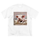 おしゃれなグッズ集の豚に真珠 ビッグシルエットTシャツ