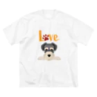 わんだーぱうだーのLove Dog ミニチュアシュナウザー ビッグシルエットTシャツ