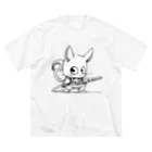 TACHAMARUのネズミのクイル ビッグシルエットTシャツ