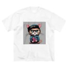 非常口社長のヒップホップ猫 Big T-Shirt