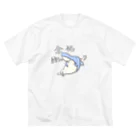 ひよこーさかなの余裕綽シャーク ビッグシルエットTシャツ