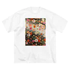 yurisacinの和柄（黒） ビッグシルエットTシャツ