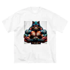 muscle_laboのrainbow wolf strong Big T-Shirt