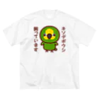 いんこ屋堂のキソデボウシ飼っています ビッグシルエットTシャツ