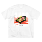 willilliwの日本「タベモノ2」 ビッグシルエットTシャツ