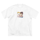 cameron2のもふもふワンちゃん ビッグシルエットTシャツ