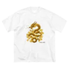 Dragon_4_ALLの龍神・龍（ウエア）：金龍１「Dragon 4 ALL」 ビッグシルエットTシャツ