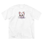 MELTPIAの溶けたブルドックくん ビッグシルエットTシャツ