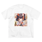 rina-suzuの新春の可愛い女の子 ビッグシルエットTシャツ