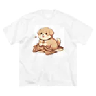 Artful Whiskersのゆるかわ犬 ビッグシルエットTシャツ