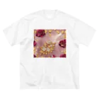 REINA-MAの薔薇 ビッグシルエットTシャツ