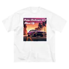 ｱｰﾄｷﾞｬﾗﾘｰ こっそり堂 (笑のDodge Challenger 1972 Miami cityモンスターマシーン ビッグシルエットTシャツ