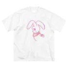 縄猫のお店の縄兎ちゃん/rope bunny （能登半島地震応援アイテム） ビッグシルエットTシャツ