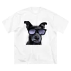 dogstagram.jpのサングラスをかけた犬 ビッグシルエットTシャツ