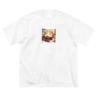 星パンダショップのぱんくまちゃん ビッグシルエットTシャツ