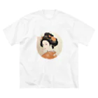 manyou-lab_Ukiyo-eの浮世絵 美人画 Ukiyoe beauty painting [UB-MJ52-SR001-0004] ビッグシルエットTシャツ