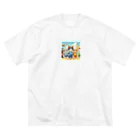 【volleyball online】の猫好きのみなさん必見！愛らしい猫のバレーボールグッズ Big T-Shirt