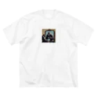 studioCHARGEの鏡に映るゴリラ ビッグシルエットTシャツ