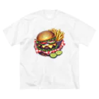 pitaco-landのチーズバーガーセット ビッグシルエットTシャツ