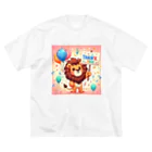 アニマルキャラクターショップのhappy Lion Big T-Shirt