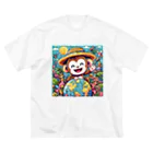 アニマルキャラクターショップのhappiness monkey ビッグシルエットTシャツ