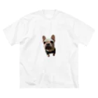 しらたまのドアップしらちゃん ビッグシルエットTシャツ